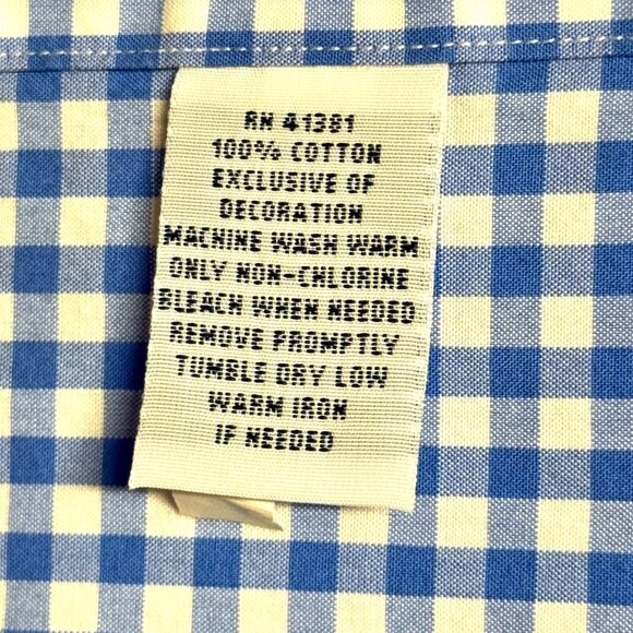 * SOLD * NEW Ralph Lauren Blue & White Mens M Gingham Oxford Shirt Excellent - Picture 8 of 8